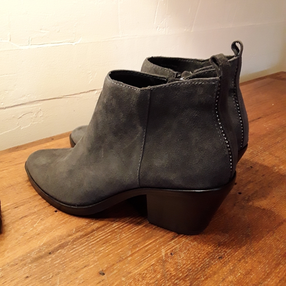 Dolce Vita Gray Suede Ankle Booties